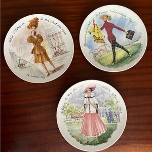Women of the Century by D’arceau-Limoges set of 3 plates.